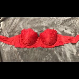 Strapless Red Bra